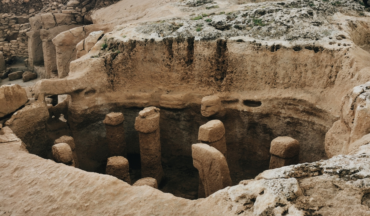 Statues of Karahan Tepe excavation, archaeological site in Turkey