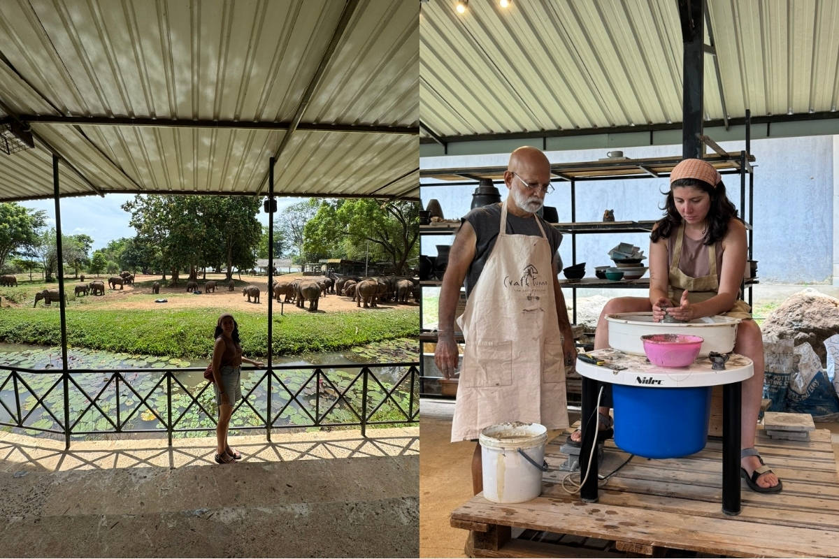 Visiting the Elephant Transit Home in Udawalawe and trying Sri Lanka’s traditional pottery (Photo: Pilar Ceniceroz).