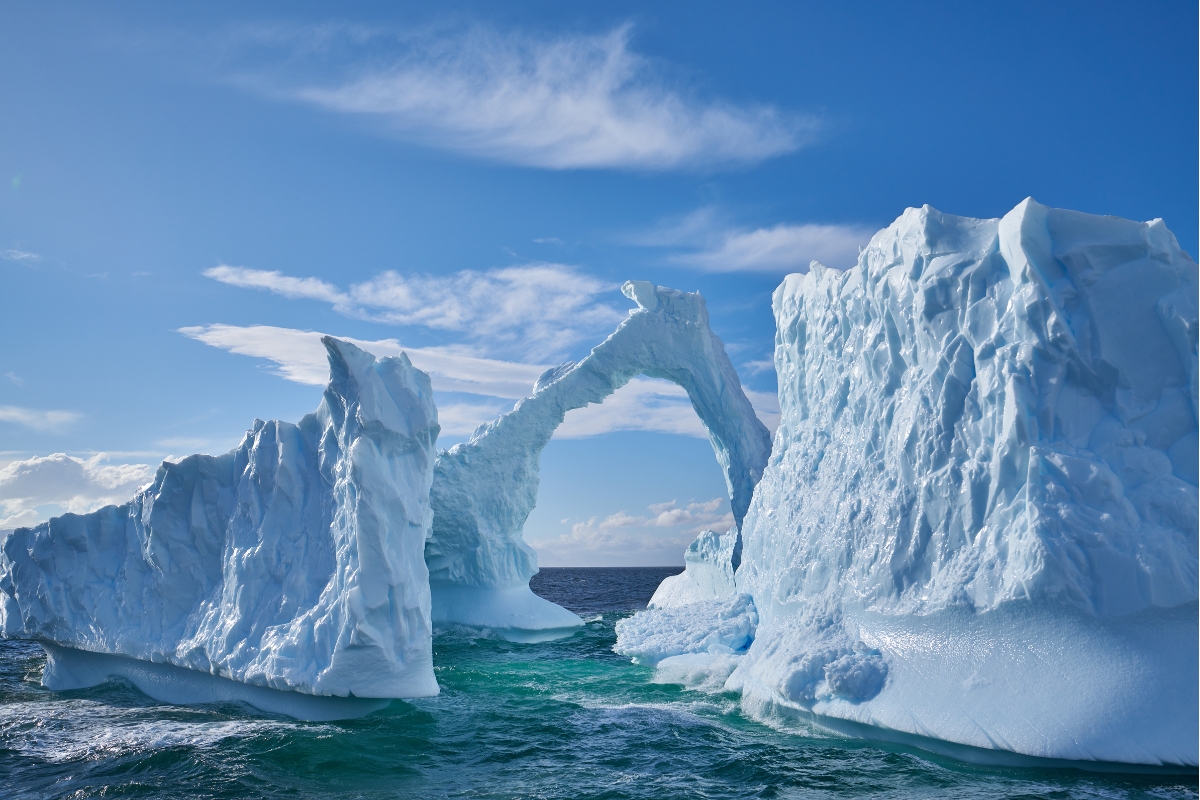 Ice arch in Antarctica