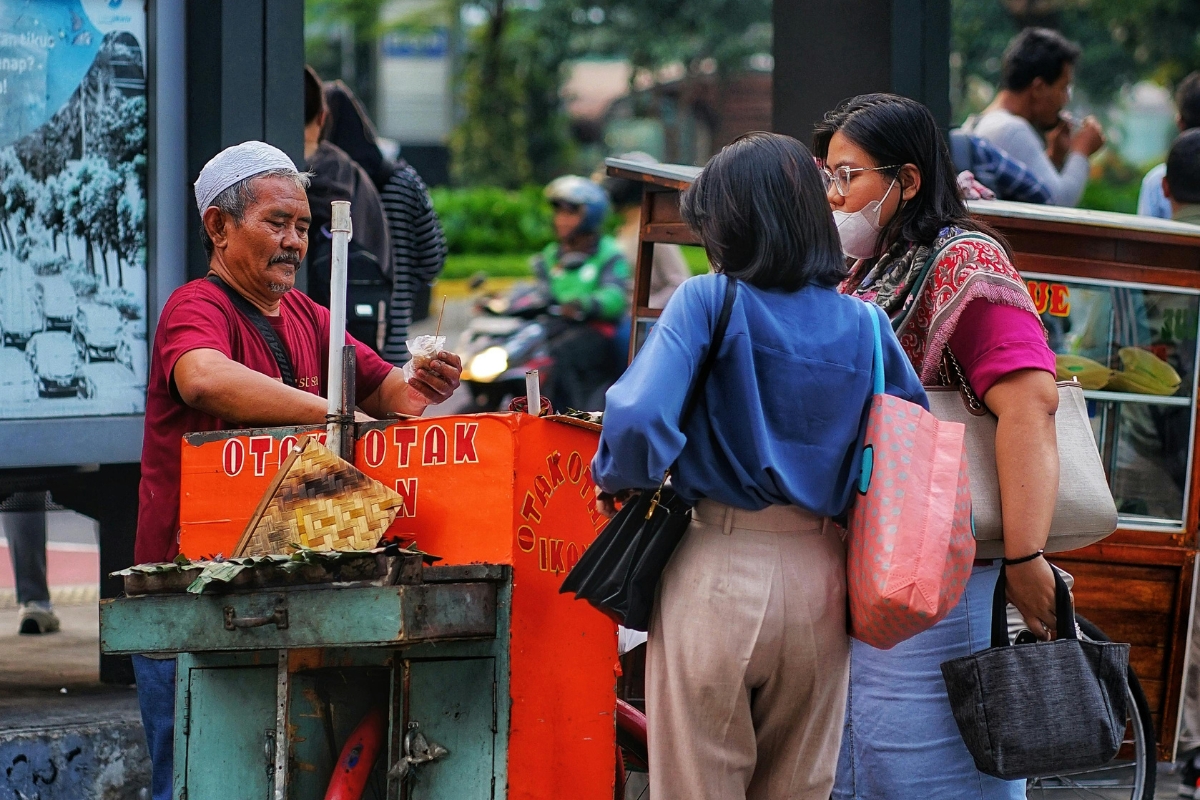 Street food in Indonesia.