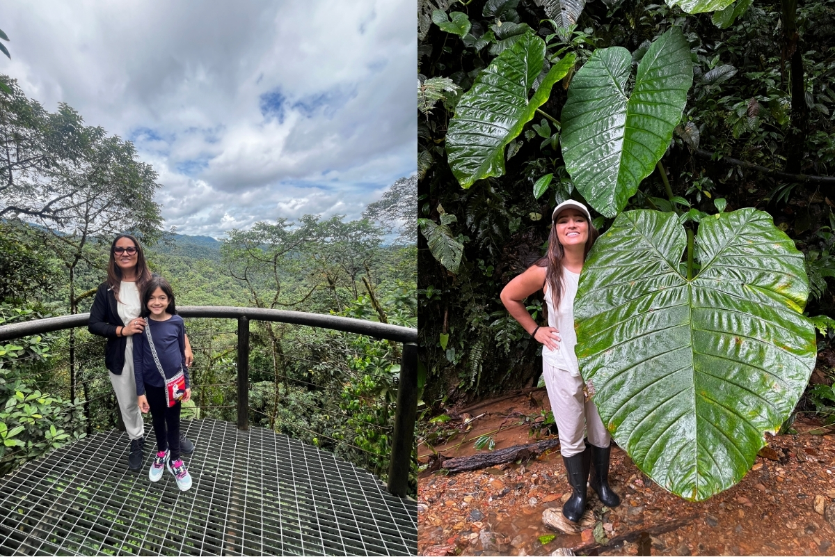 Renata and her niece take in the breathtaking views of Ecuador’s cloud forest before setting off on their Mashpi adventure (Photo: Renata Ferreira).