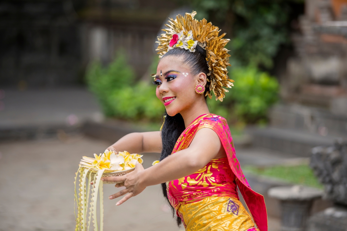 A traditional Balinese dancer.