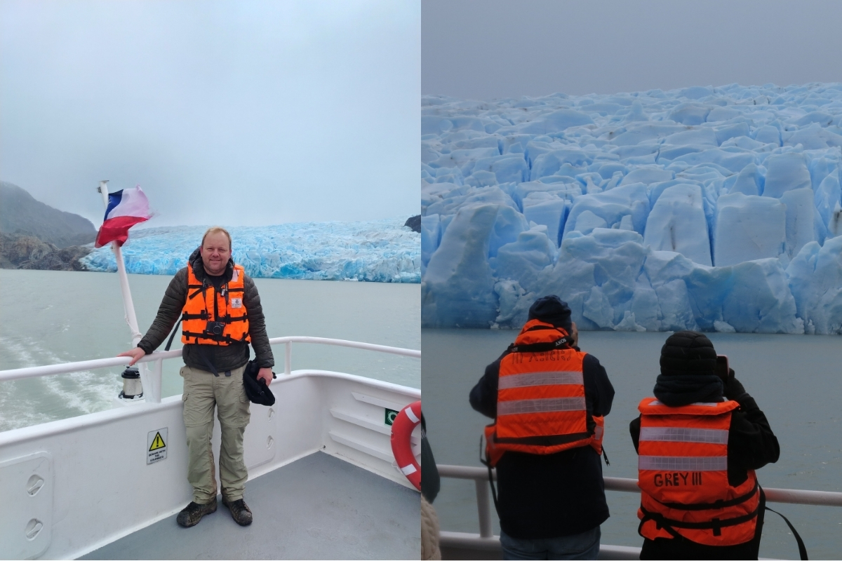 Getting an up-close view of Grey Glacier (Photo: Nick Dall).