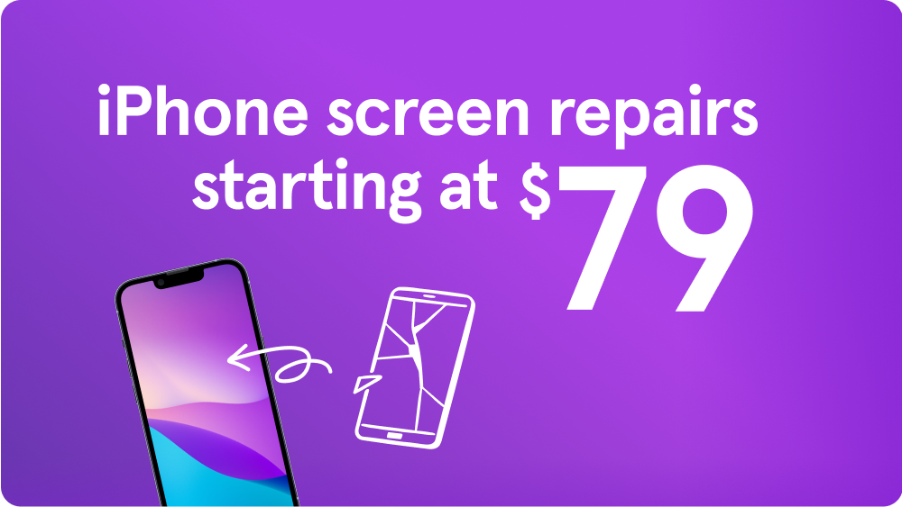 iPhone screen repairs starting at $79