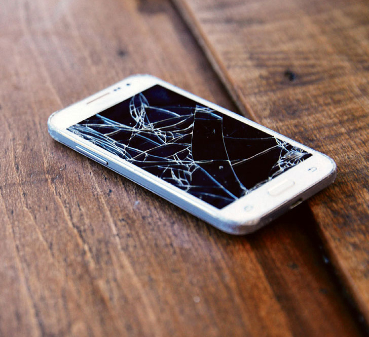 Cracked phone screen
