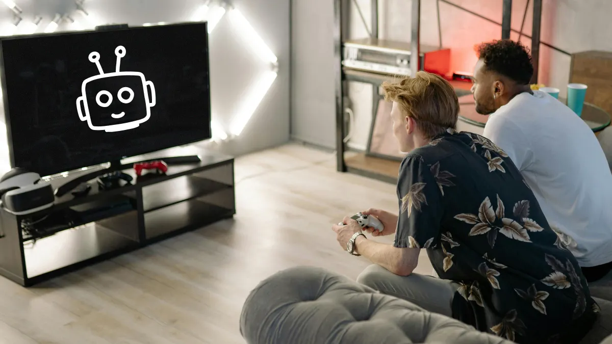 Friends using PS5