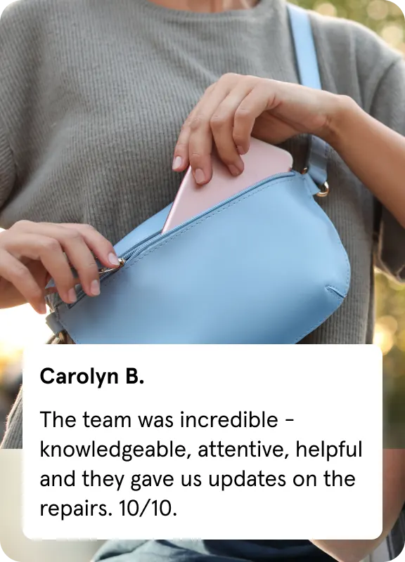 Carolyn B.
The team was incredible - knowledgeable, attentive, helpful and they gave us updates on the repairs. 10/10.