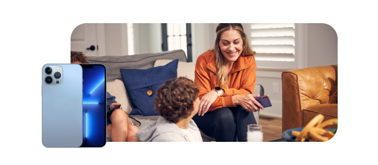 Family in living room