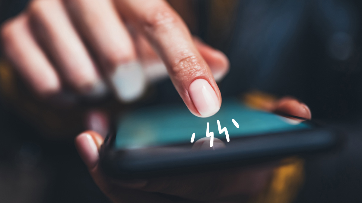 Person fixing an iPhone screen that isn’t responding to touch