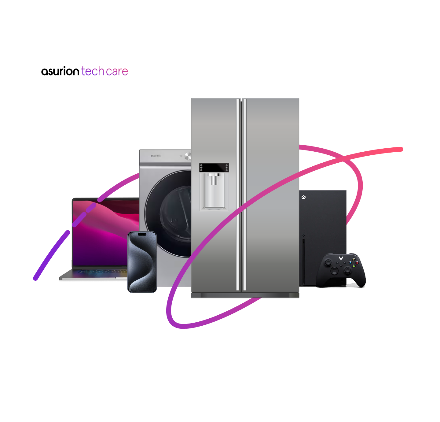 refrigerator, washer, laptop, gaming, phone