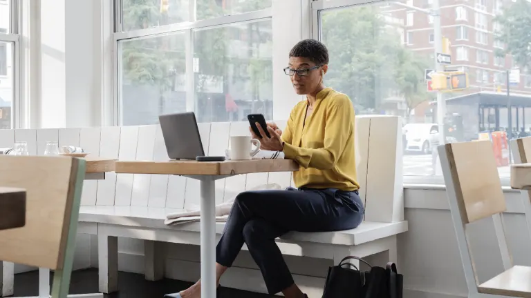 business man using phone