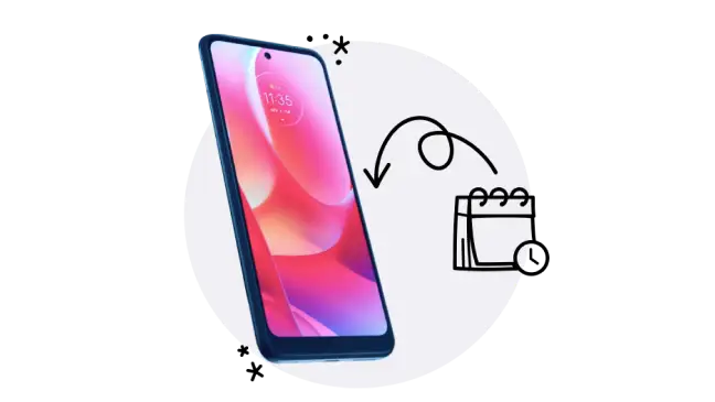 Phone with calendar icon