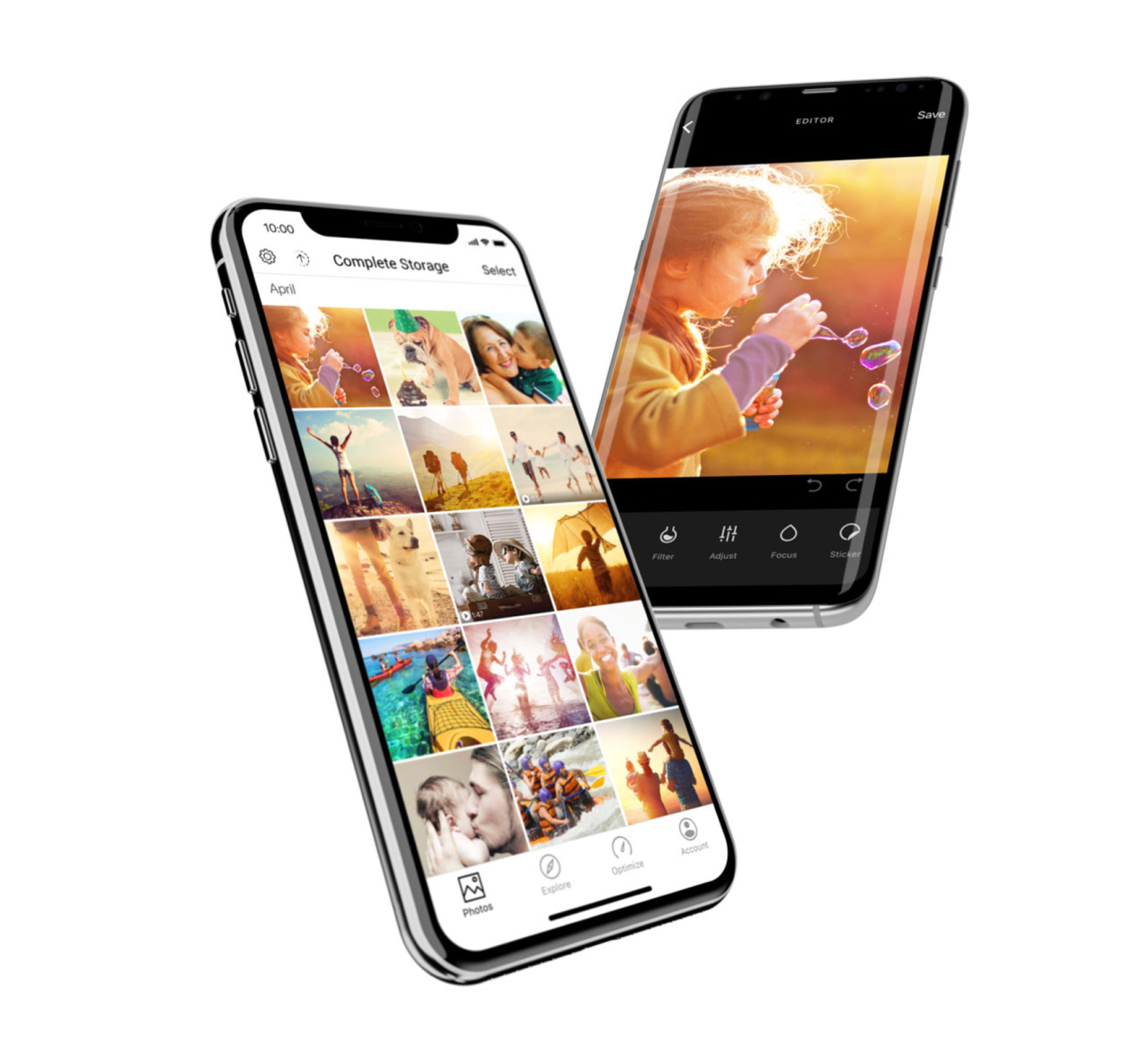 Photo storage app screen