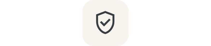 Smaller shield icon w/ gray background