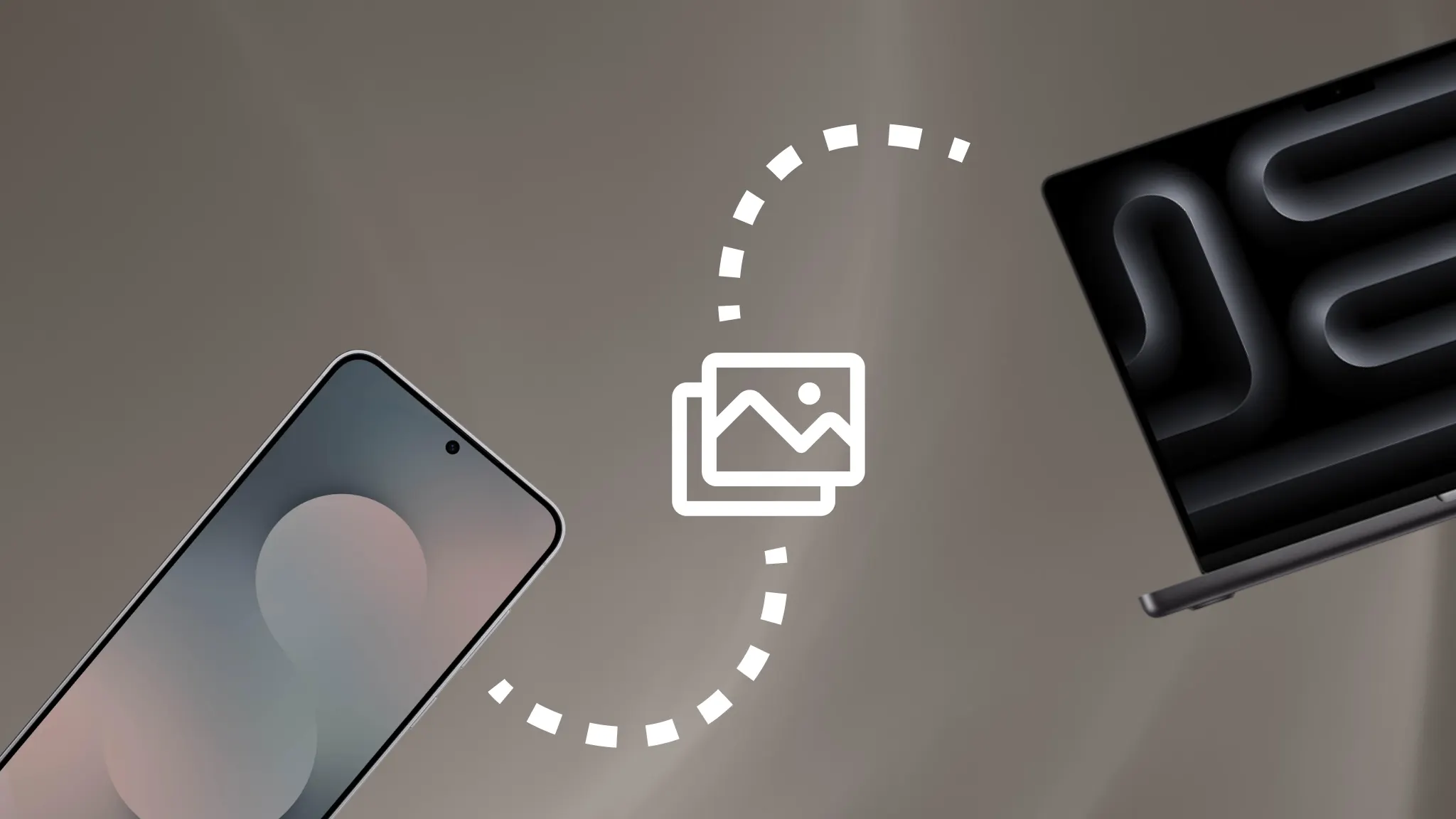Android phone connected to computer, illustrating how to transfer photos using USB or file transfer methods