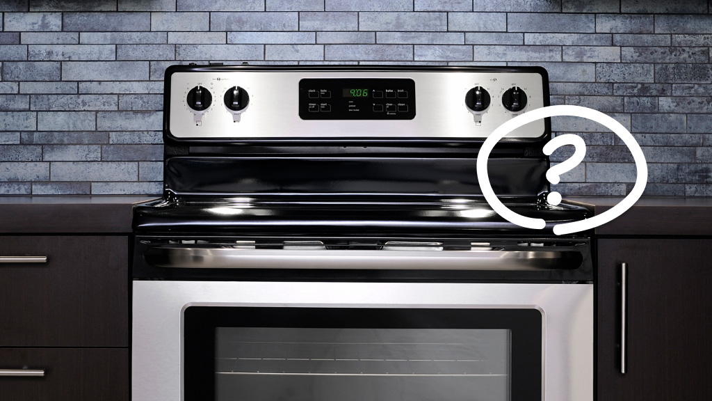 Oven with question mark