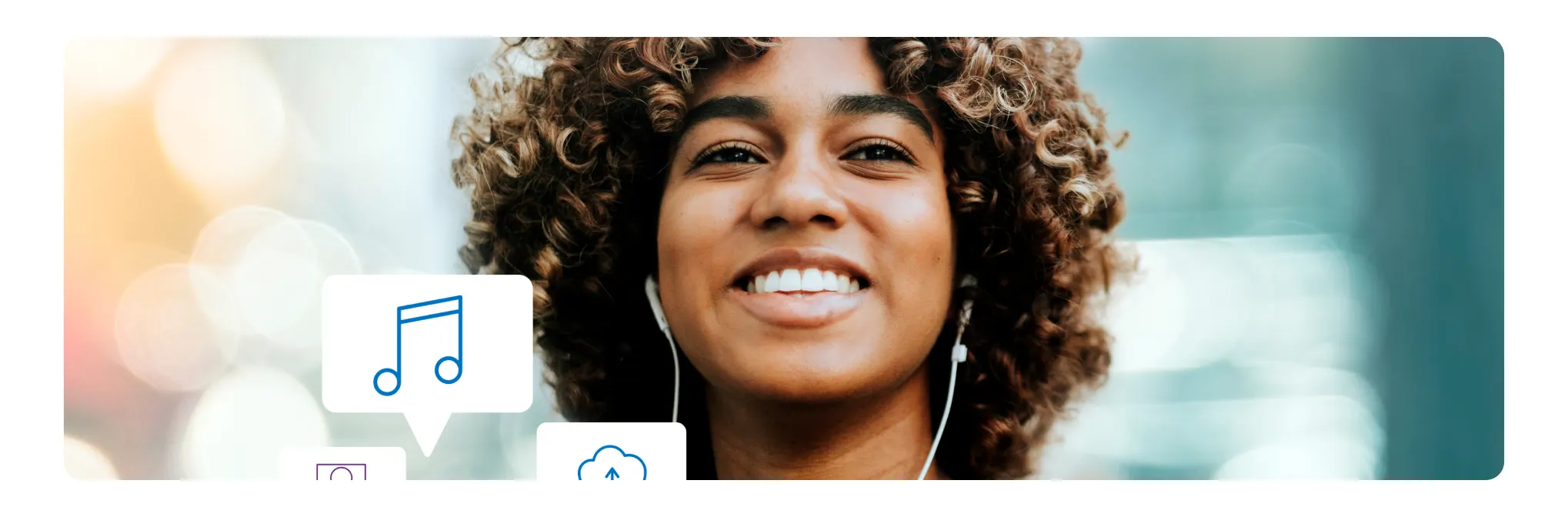 Icons flying over phone