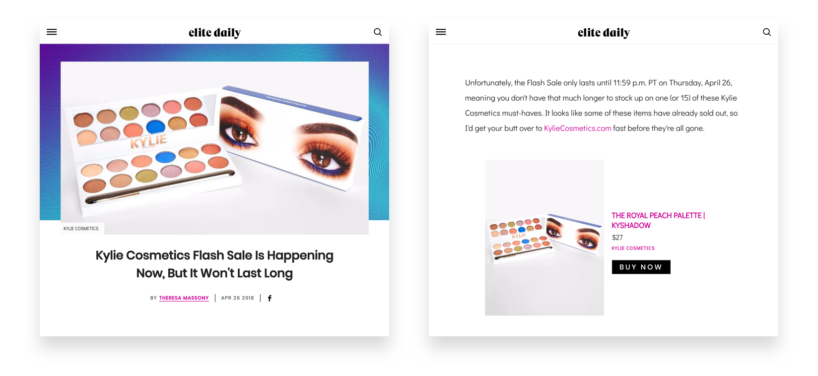 Kylie Cosmetics Flash Sale