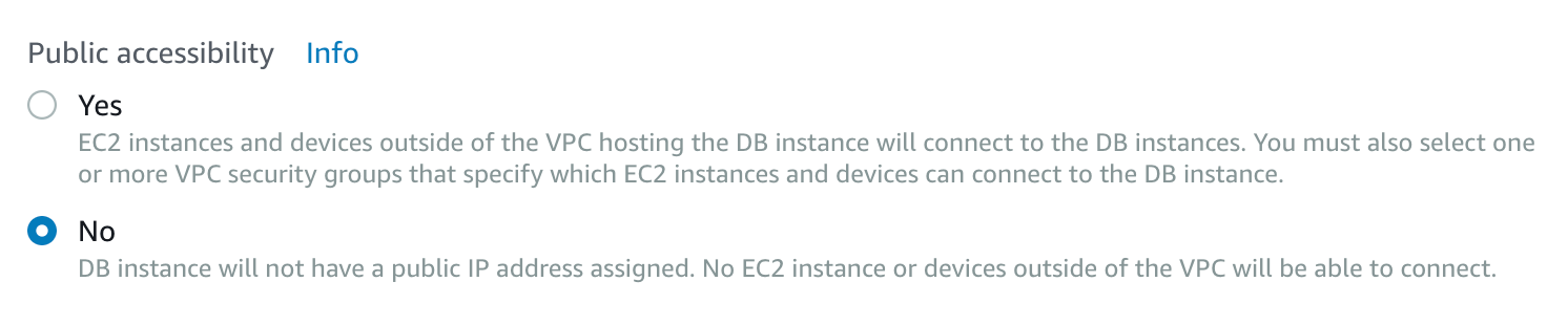Disabling public access