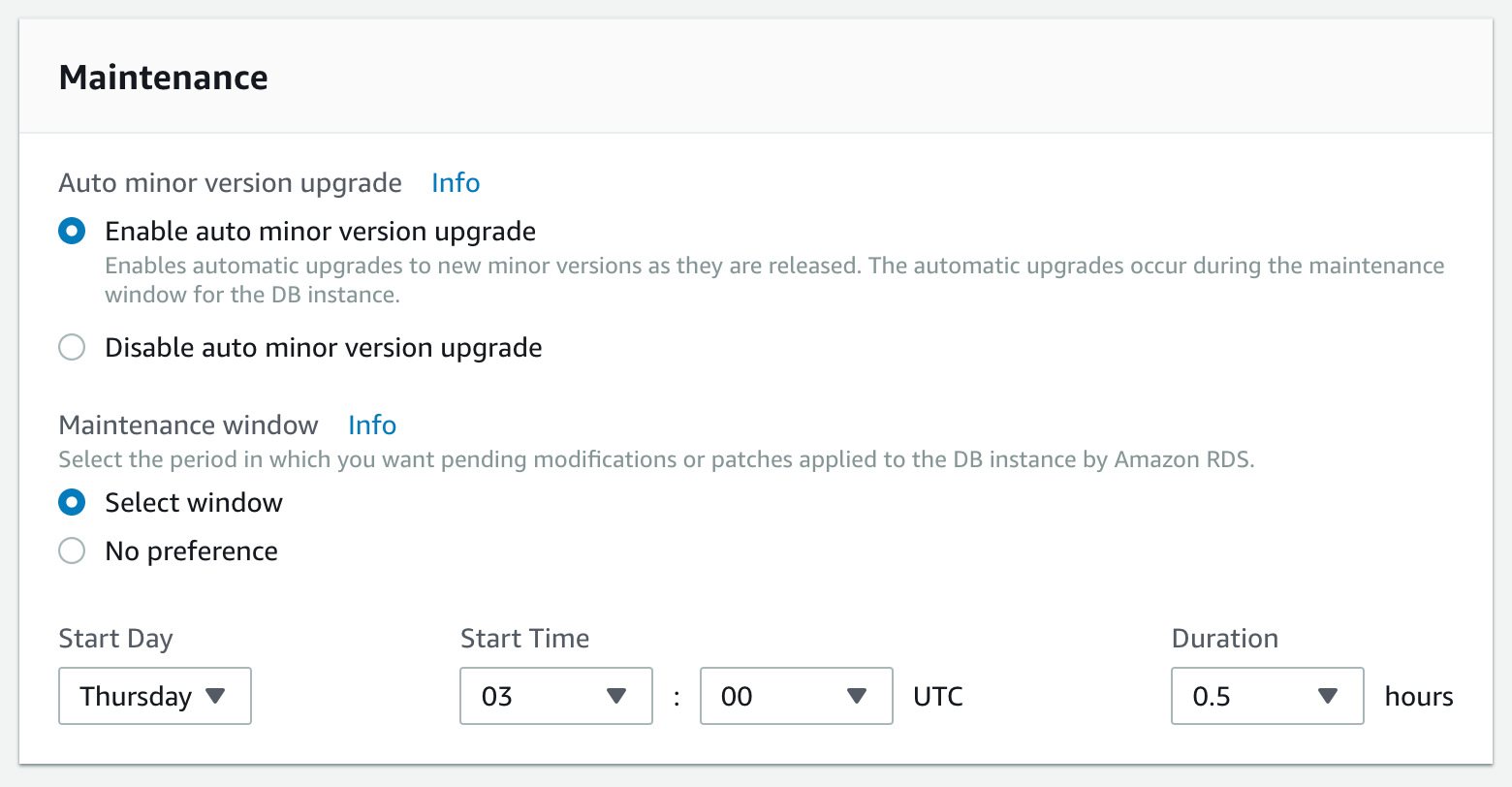 Setting up a schedule