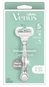Venus Deluxe Smooth Razor with 5 Blades and Metal Handle