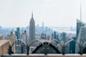 View of Empire State and Lower Manhattan from Top of the Rock Observation Deck in Manhattan, NYC