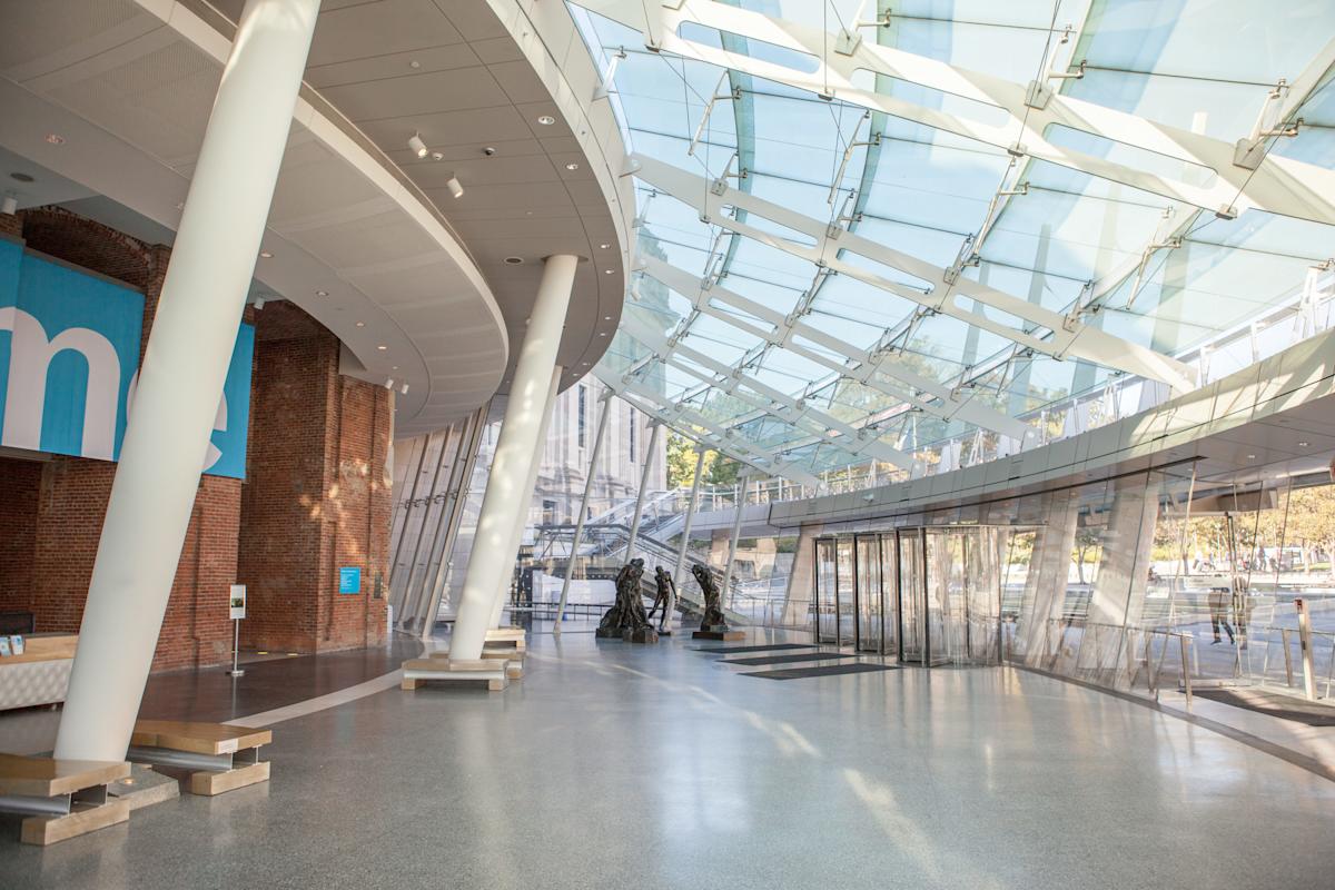 Interior of Brooklyn Museum lobby in Brooklyn, NYC