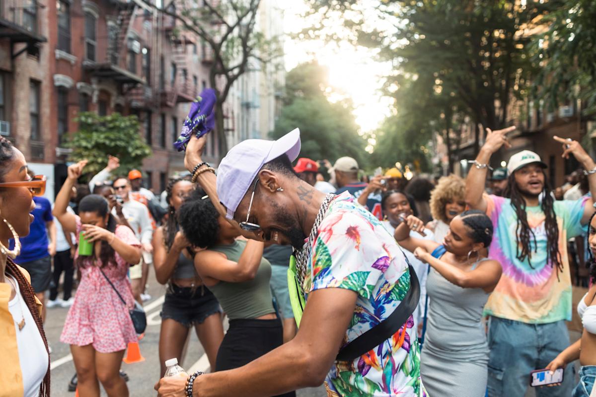 People dancing at 5x5 Block Party Series