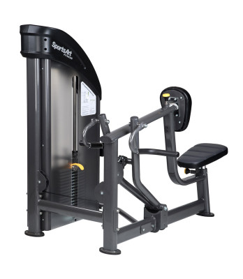 p721.jpg – Ergonomisk rörelsebana
Bröstdyna justerbar för olika armlängd
Magnetisk magasingaffel ger snabba och säkra viktbyten

 – Nordic Gym