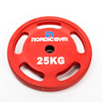 nordic_gym_int._vikt_25_kg.jpg – Helgummerad viktskiva för skivstångsträning. – Nordic Gym