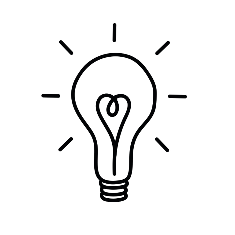 A simple illustration of a lightbulb