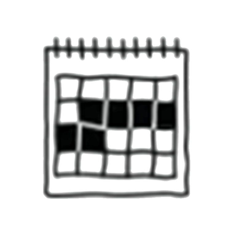 A simple illustration of a calendar