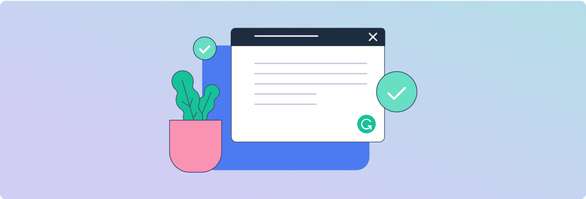 Illustration of a plant next to a document