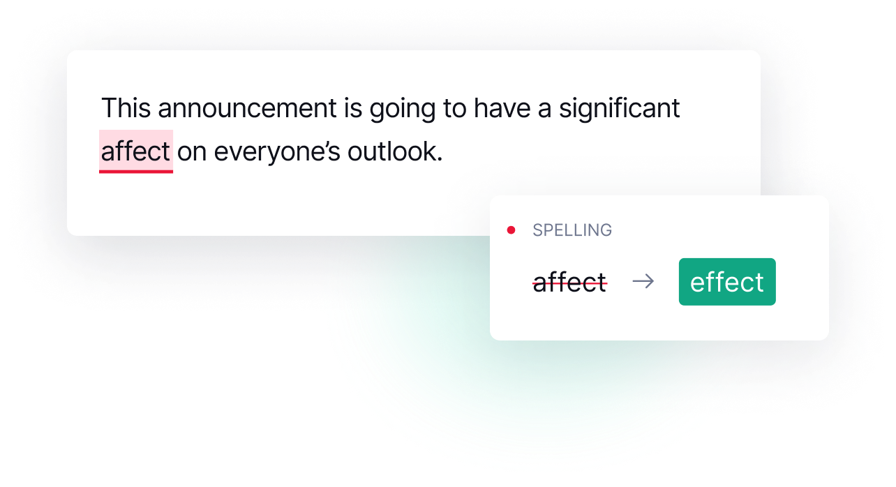 Example of affect and effect