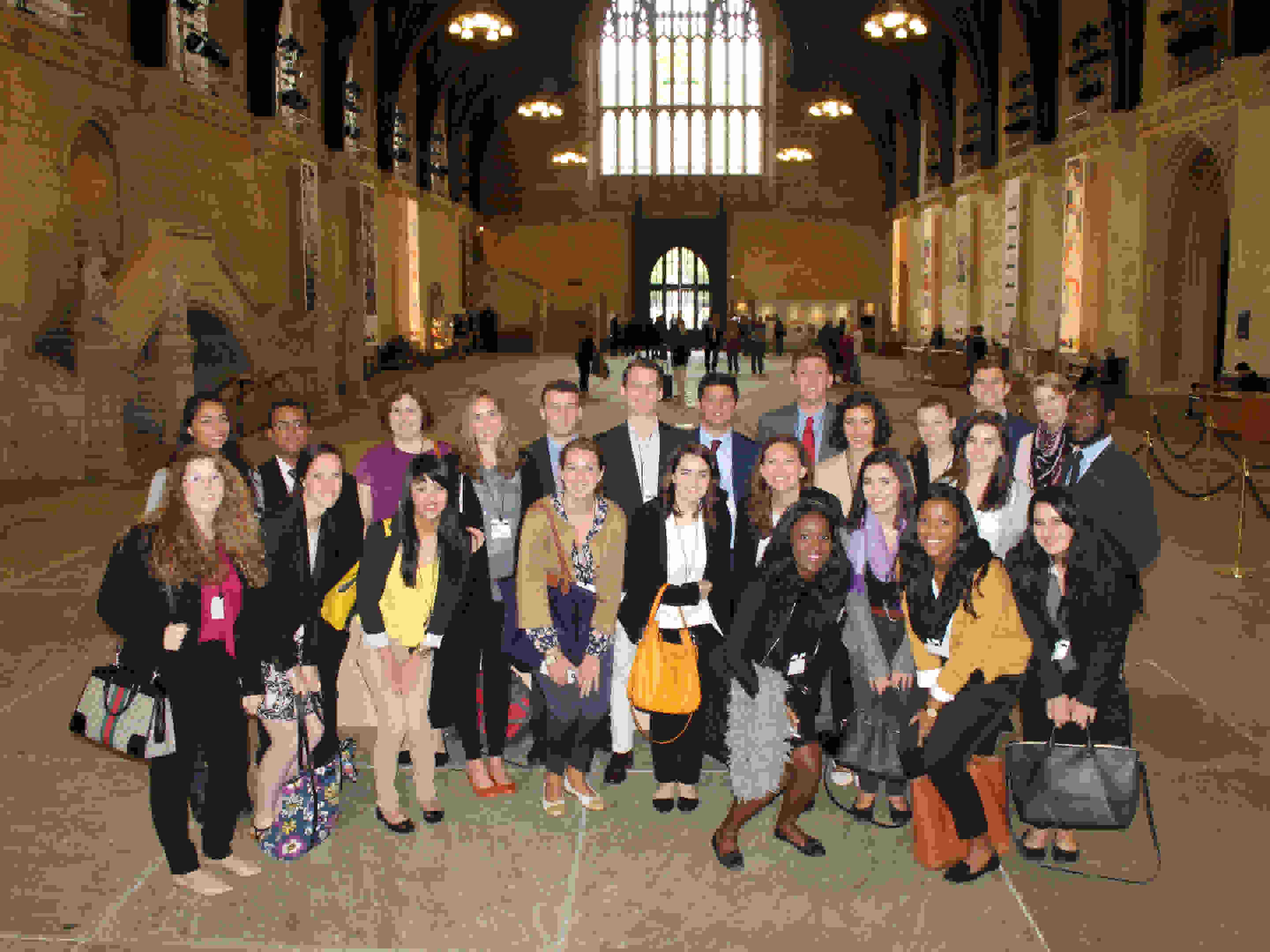 Photo of Hansard Society Scholars in Westminster Hall, UK Houses of Parliament