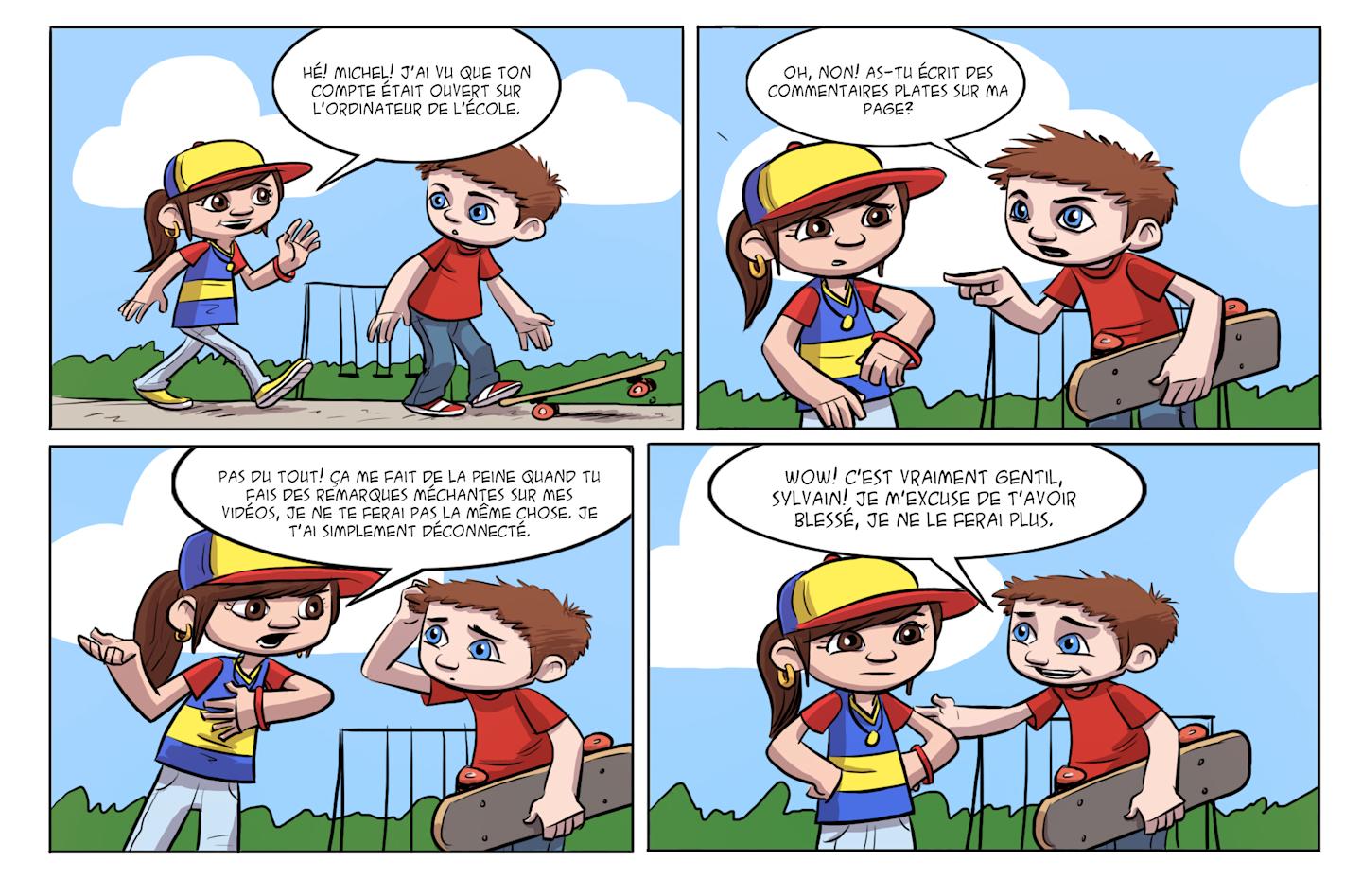 Comic: Fais les bons choix, par : Raya, Concours de bandes dessinées TELUS CyberFuté