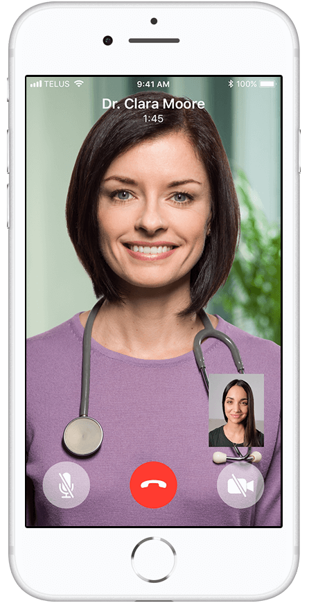 Step 2: A picture of a virtual consultation between a doctor and user