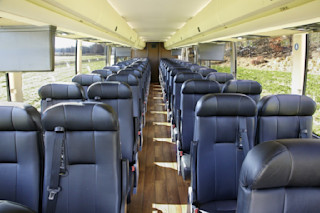 Trailways bus inside