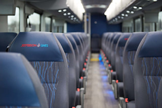 Jefferson Lines bus inside