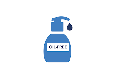 Illustration of oil-free moisturizer or liquid soap bottle