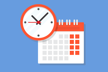 Calendar and clock icons
