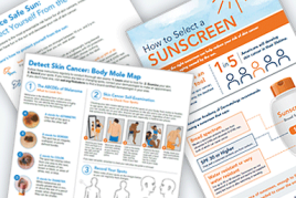 Some of the AAD's free skin cancer materials