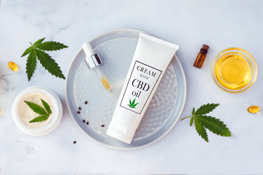 Cosmetic skin care products with cannabis oil (CBD)