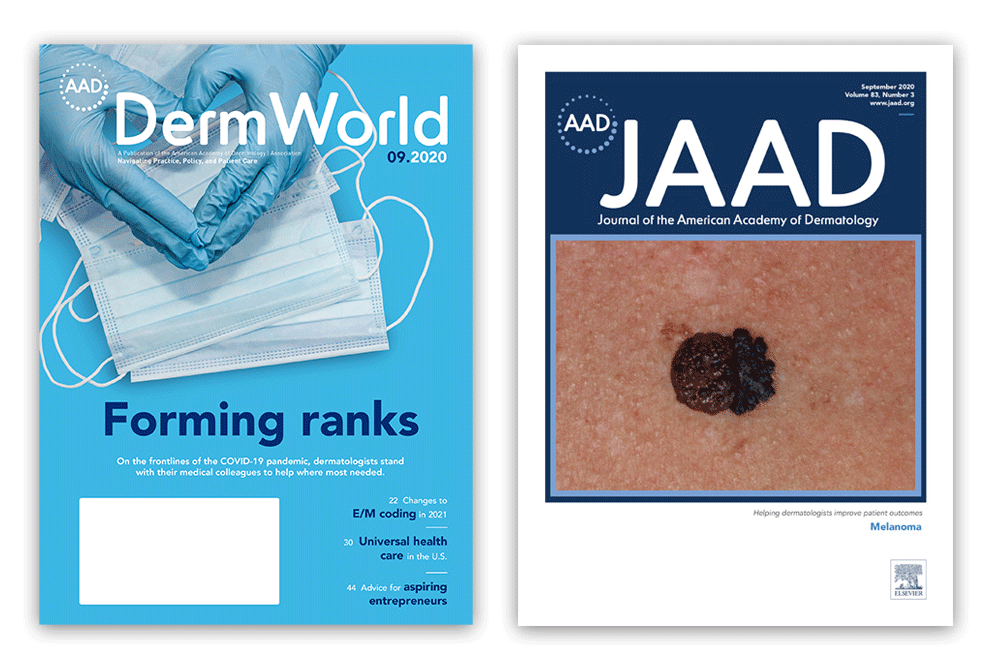AAD print member publications, DermWorld and JAAD