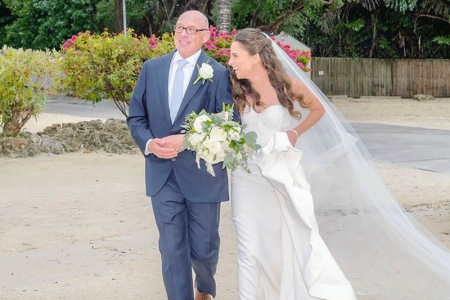 After four skin cancer surgeries, Andy Jacobs walks his youngest daughter down the aisle