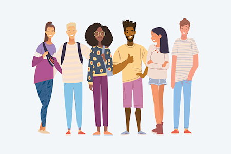 illustration of different hair styles