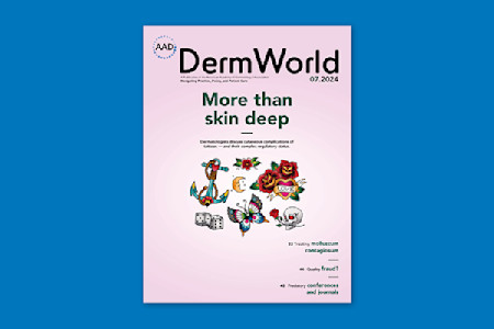 Image of July 2024 issue of DermWorld cover