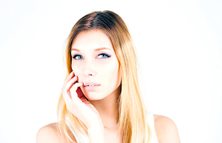 woman looking concerned
