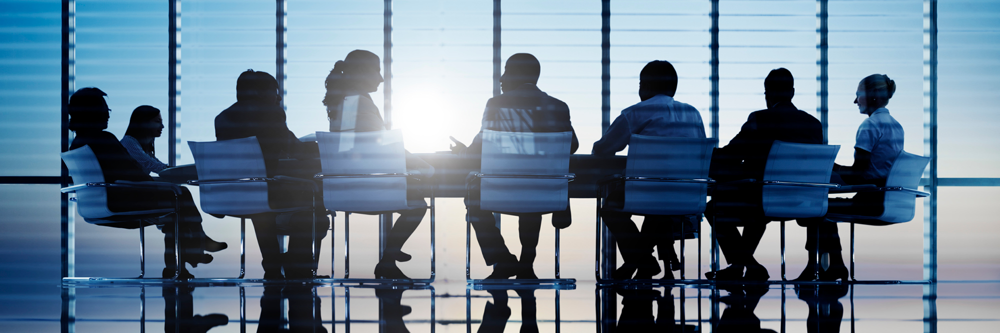 Image of law makers gathered around conference table in board room