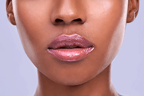 African American woman with healthy, plump lips